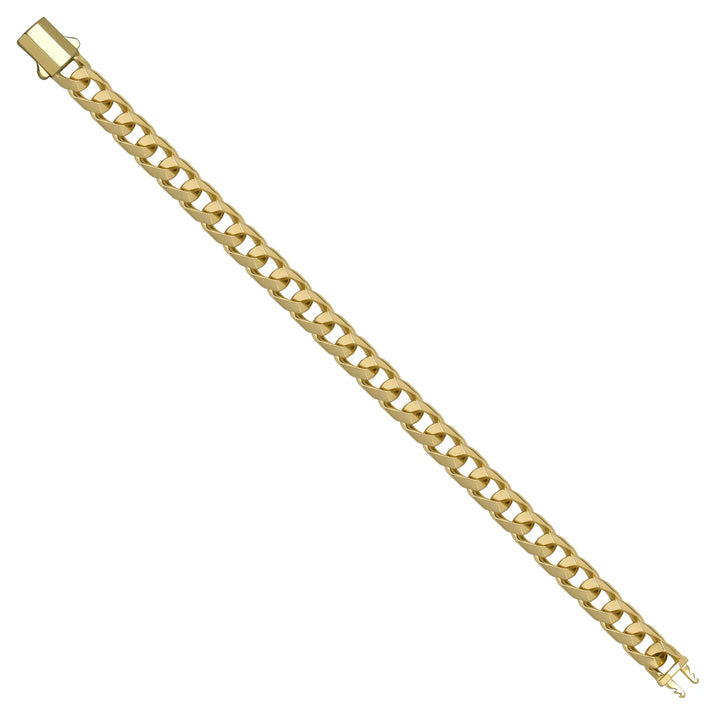 Solid gold curb bracelet, 12.00 g — shown at an angle across the frame.