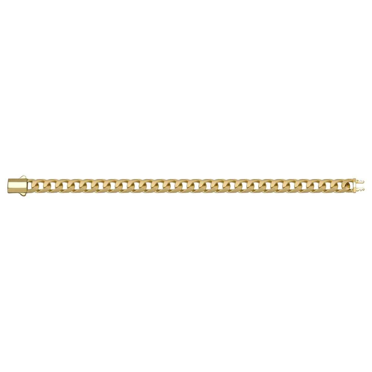 Solid gold curb bracelet, 12.00 g — shown square on a plain background.