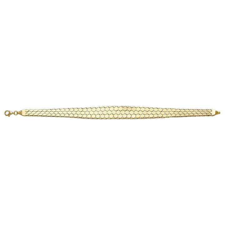 Solid gold honeycomb bracelet, 11.80 g — shown square on a plain background.