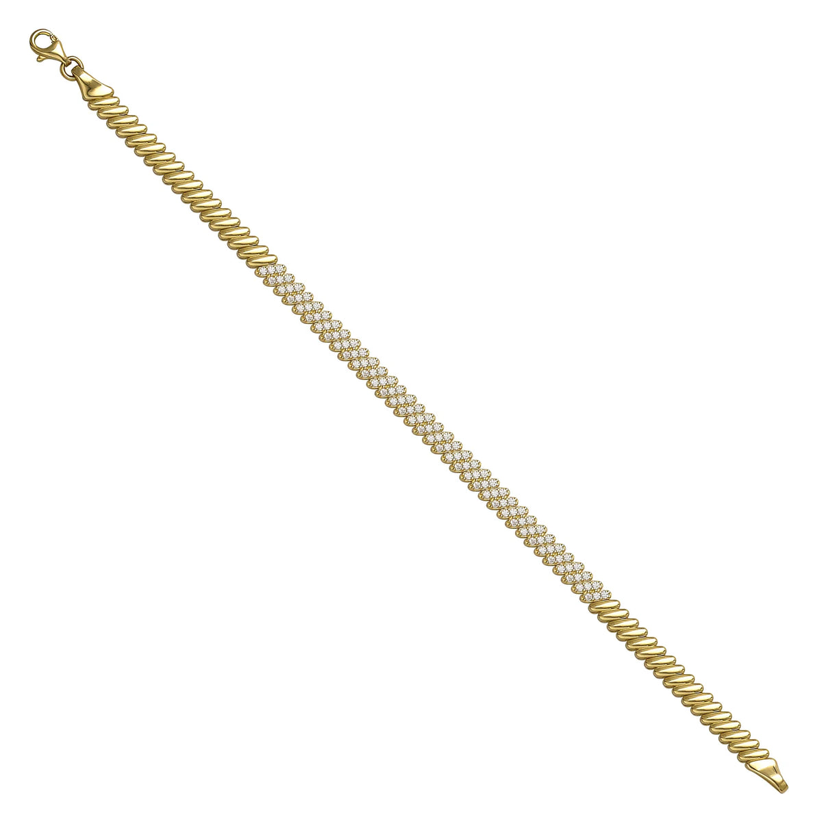 Solid gold braided bracelet, 7.80 g — shown at an angle across the frame.