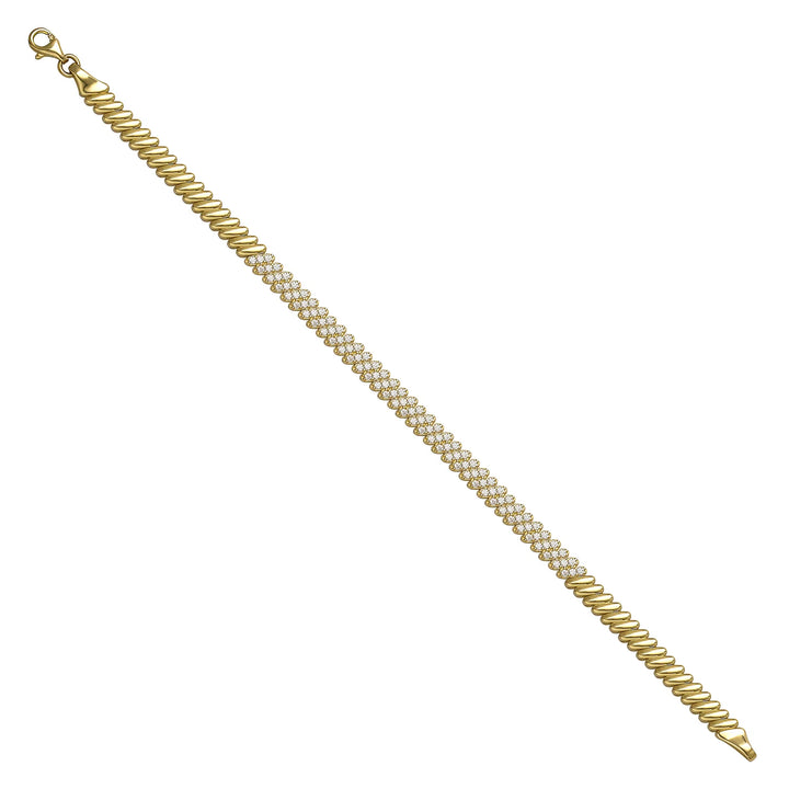 Solid gold braided bracelet, 7.80 g — shown at an angle across the frame.