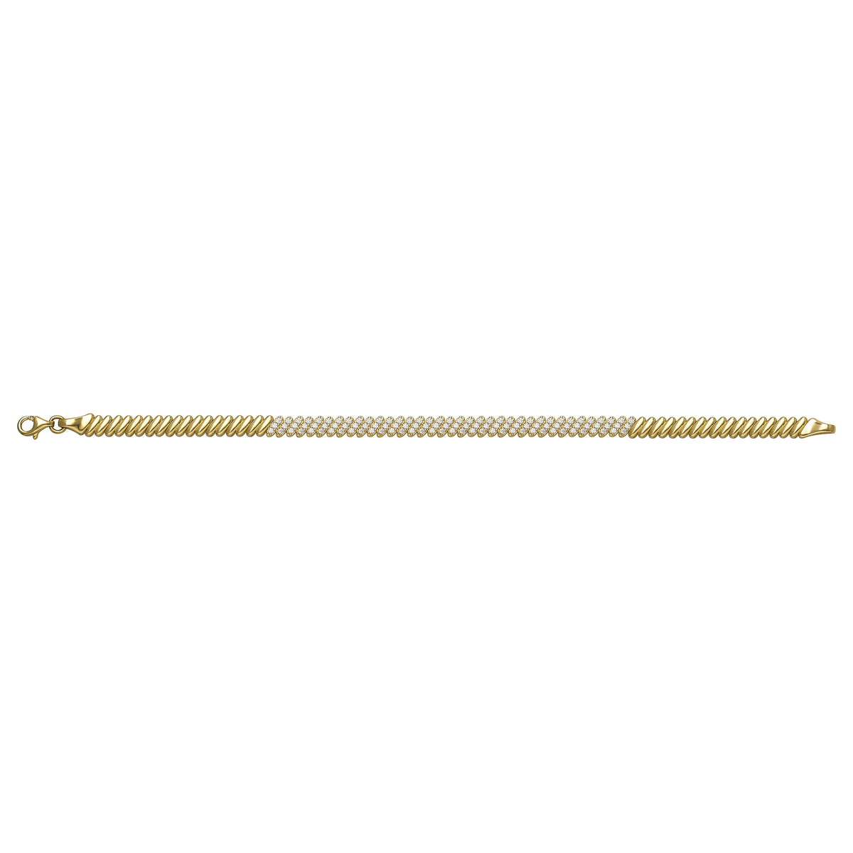 Solid gold braided bracelet, 7.80 g — shown square on a plain background.