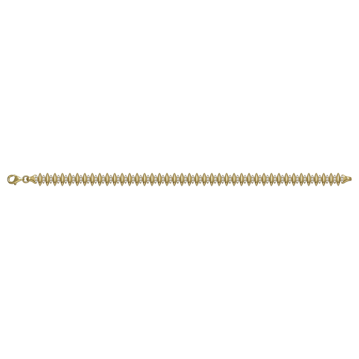 Solid gold fancy link bracelet, 8.45 g — shown square on a plain background.