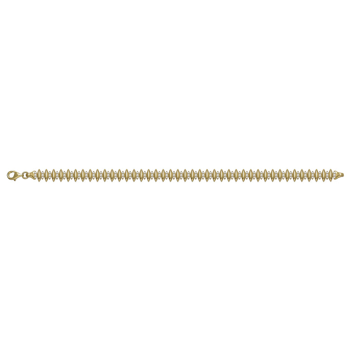 Solid gold fancy link bracelet, 8.45 g — shown square on a plain background.