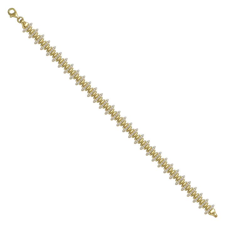 Solid gold fancy link bracelet, 8.50 g — shown at an angle across the frame.
