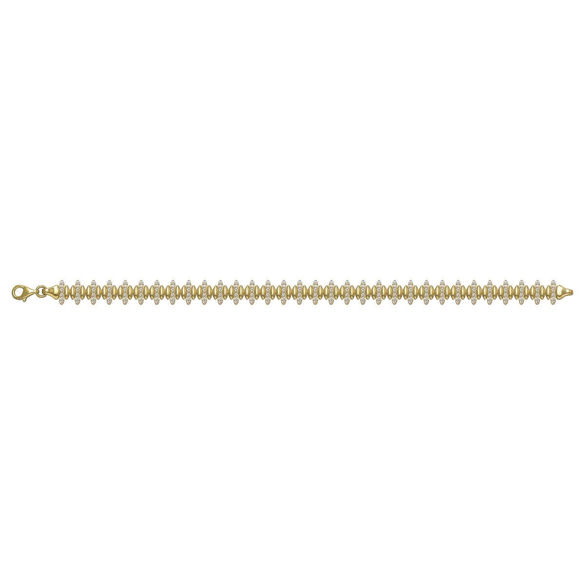 Solid gold fancy link bracelet, 8.50 g — shown square on a plain background.