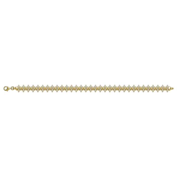 Solid gold fancy link bracelet, 8.50 g — shown square on a plain background.