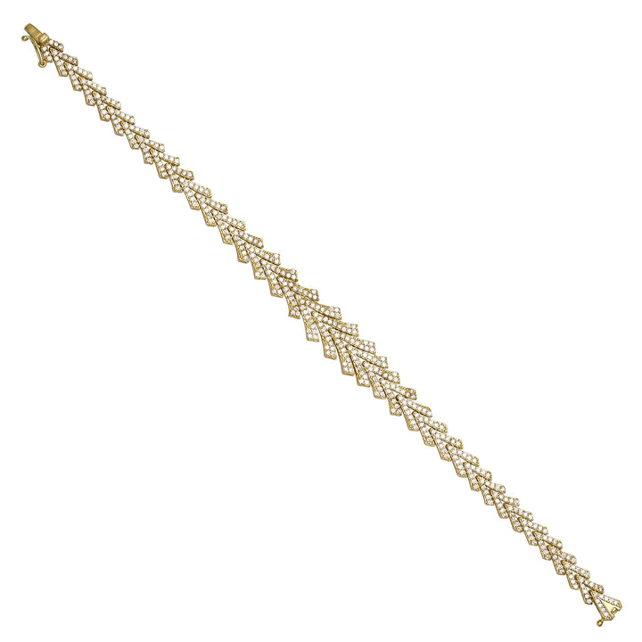 Solid gold herringbone bracelet, 8.70 g — shown at an angle across the frame.