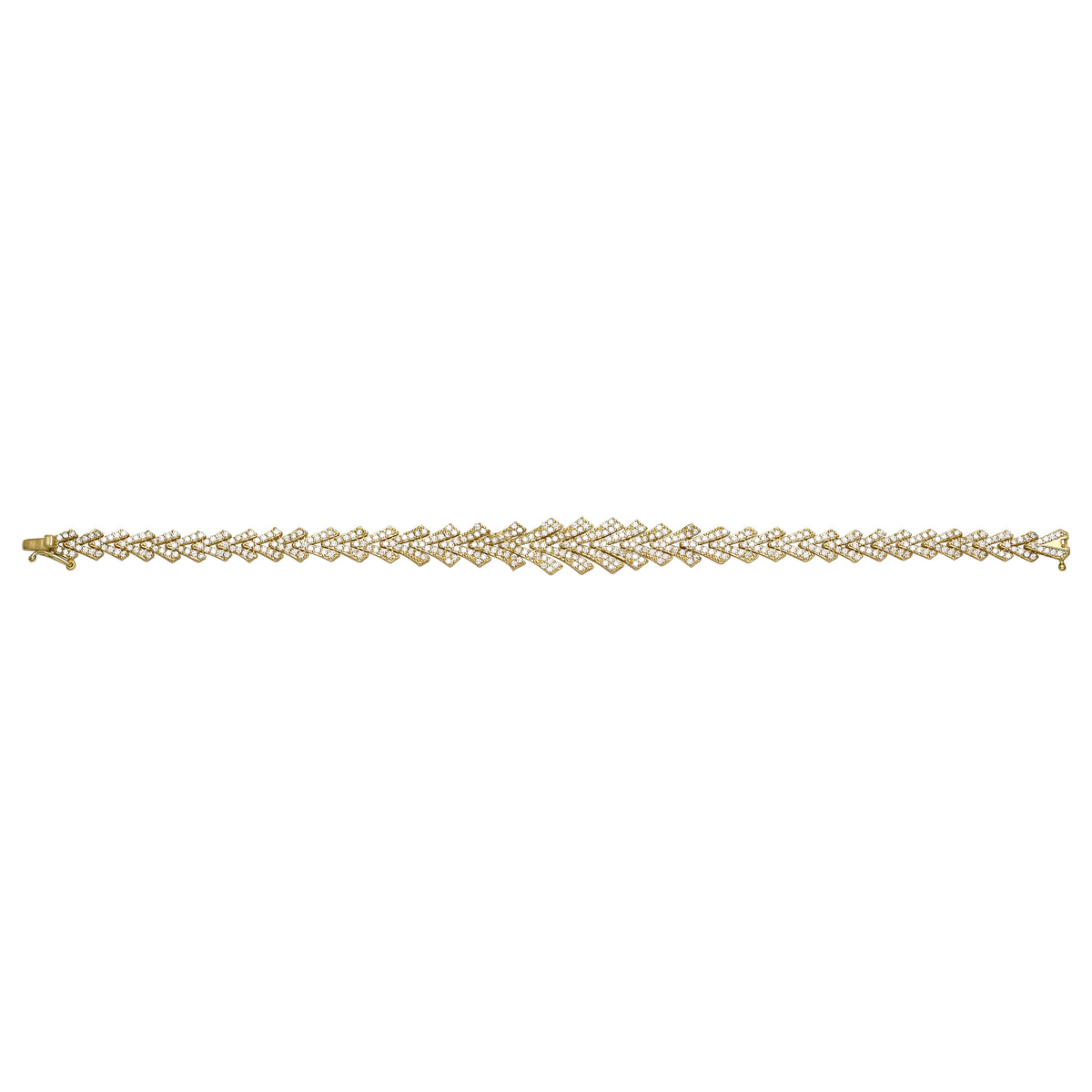 Solid gold herringbone bracelet, 8.70 g — shown square on a plain background.