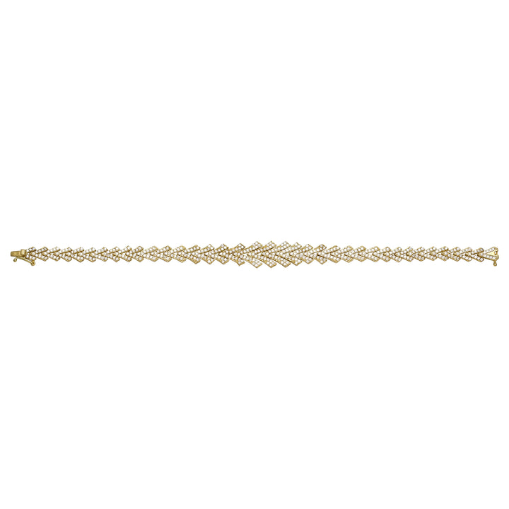 Solid gold herringbone bracelet, 8.70 g — shown square on a plain background.