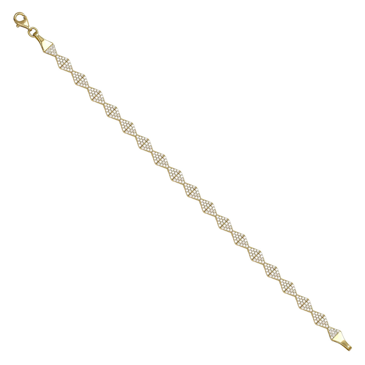 Solid gold fancy link bracelet, 6.70 g — shown at an angle across the frame.