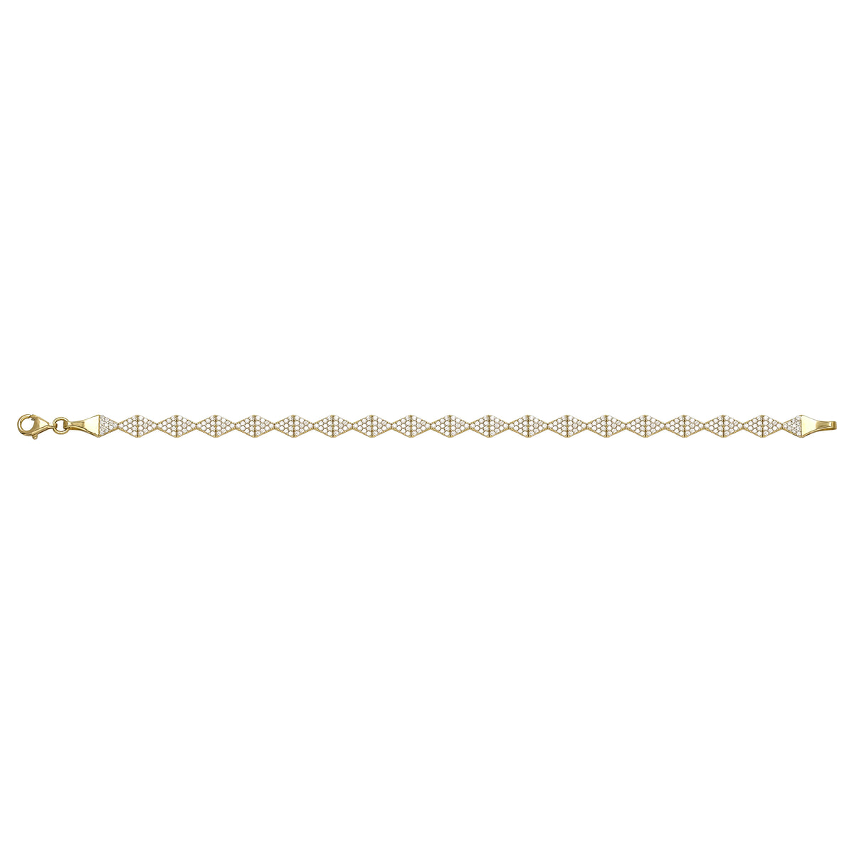 Solid gold fancy link bracelet, 6.70 g — shown square on a plain background.