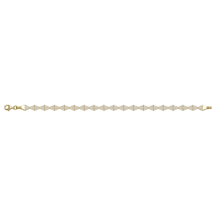 Solid gold fancy link bracelet, 6.70 g — shown square on a plain background.