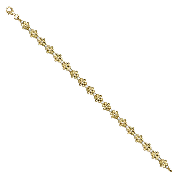 Solid gold fancy link bracelet, 7.20 g — shown at an angle across the frame.