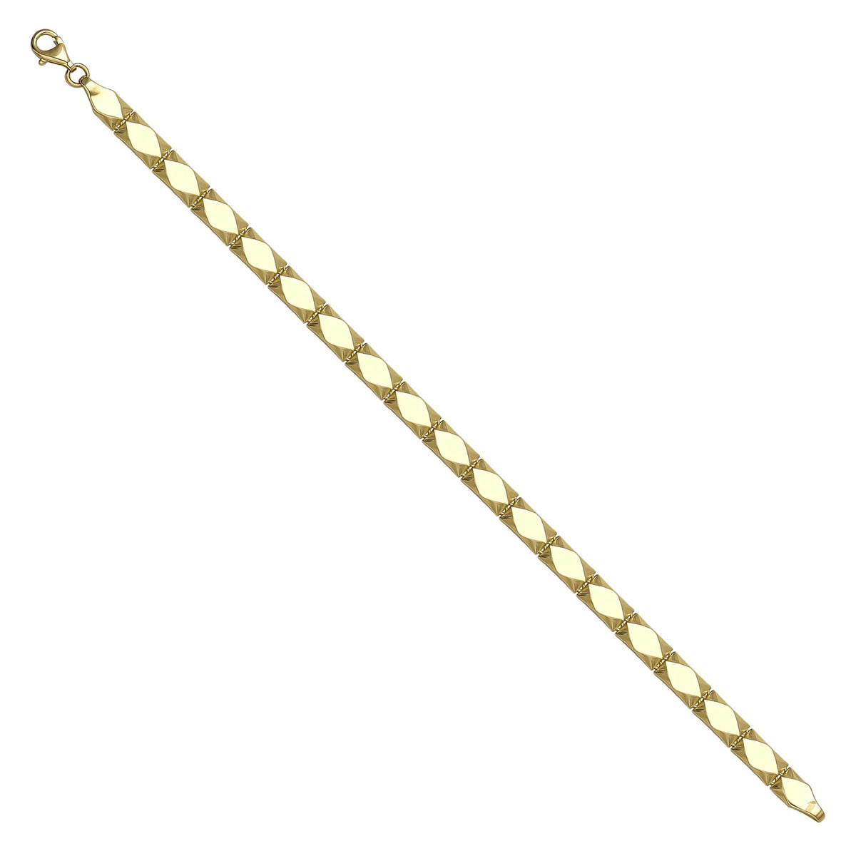 Solid gold id bracelet, 7.75 g — shown at an angle across the frame.