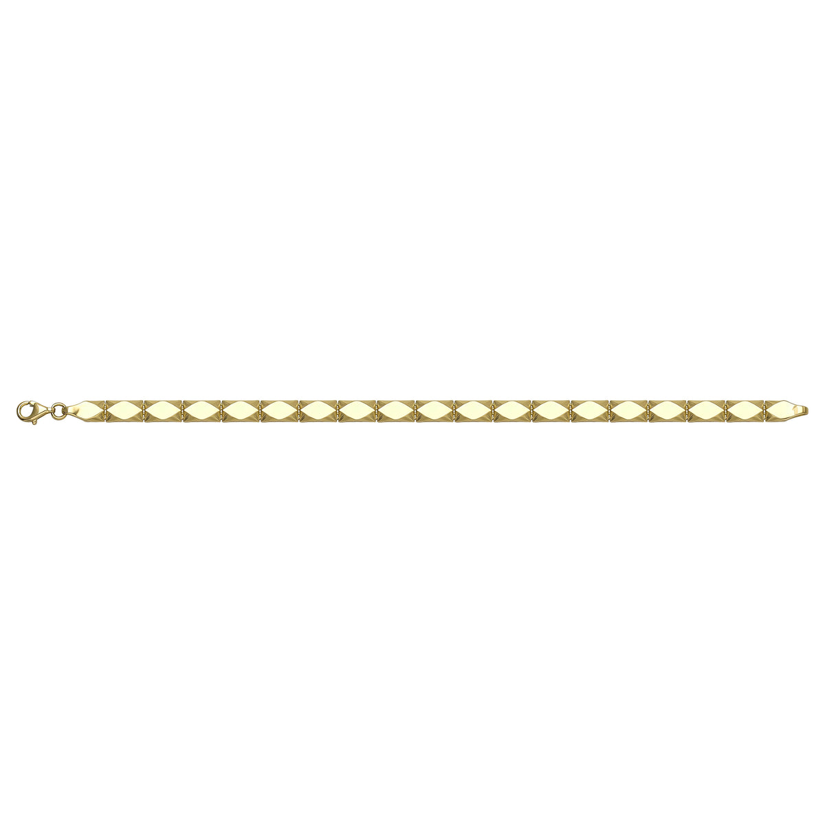 Solid gold id bracelet, 7.75 g — shown square on a plain background.