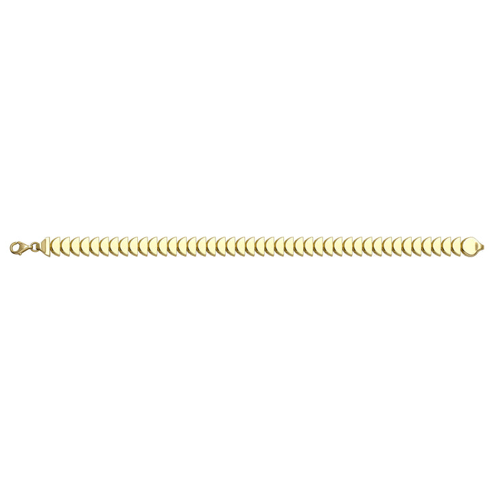 Solid gold braided bracelet, 9.90 g — shown square on a plain background.
