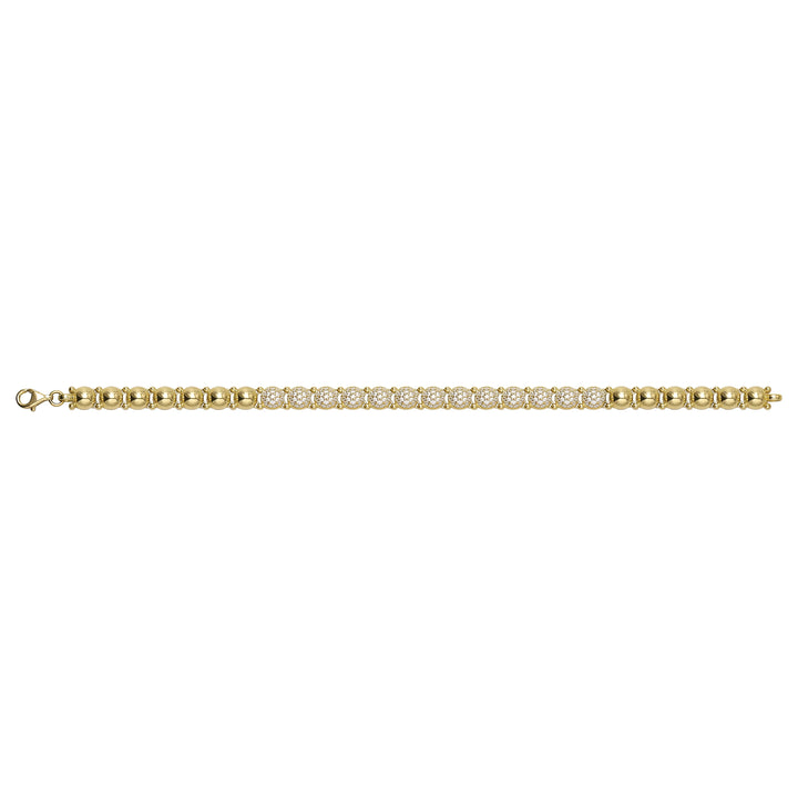 Solid gold bead bracelet, 10.25 g — shown square on a plain background.