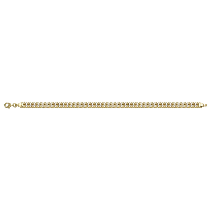 Solid gold bead bracelet, 10.45 g — shown square on a plain background.