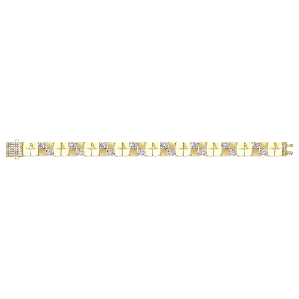 Solid gold id bracelet, 14.65 g — shown square on a plain background.
