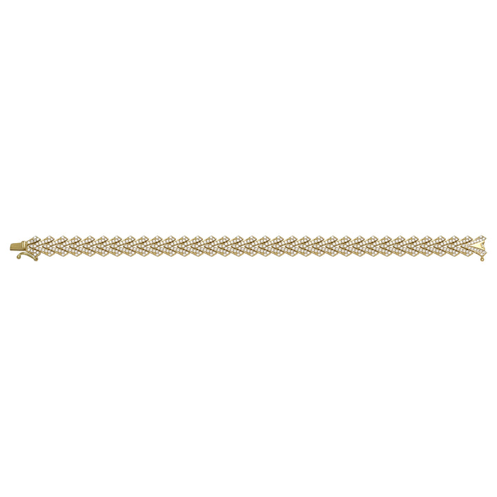 Solid gold herringbone bracelet, 14.95 g — shown square on a plain background.