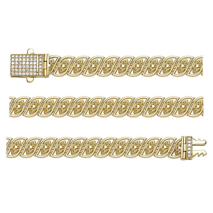 Solid gold braided bracelet, 15.05 g — shown in three rows across the frame.