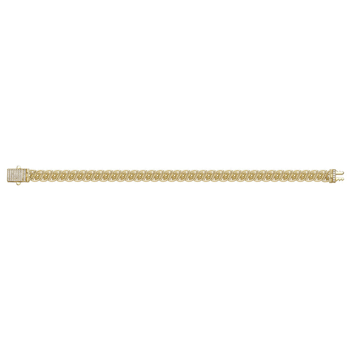 Solid gold braided bracelet, 15.05 g — shown square on a plain background.