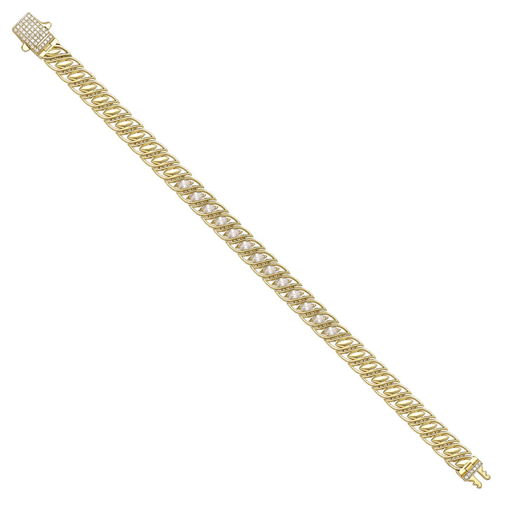 Solid gold braided bracelet, 15.70 g — shown at an angle across the frame.