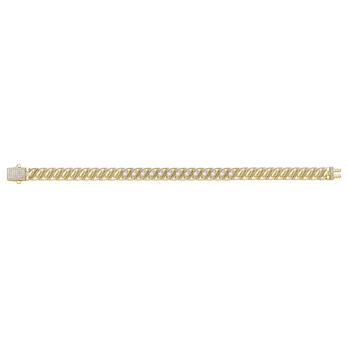 Solid gold braided bracelet, 15.70 g — shown square on a plain background.