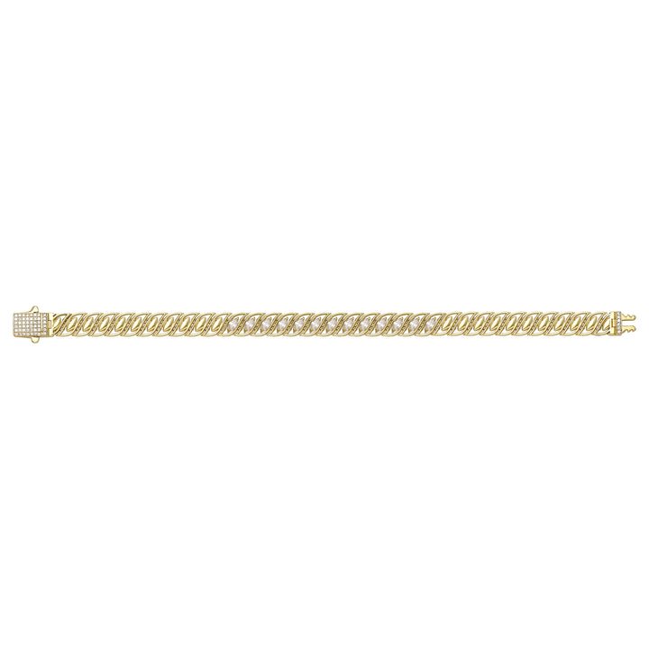 Solid gold braided bracelet, 15.70 g — shown square on a plain background.