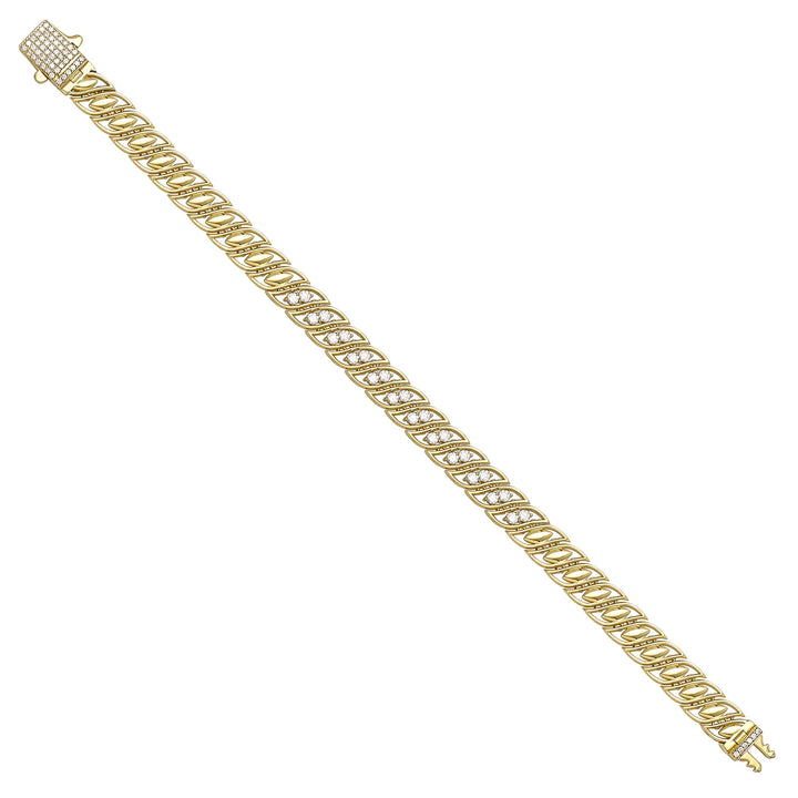 Solid gold braided bracelet, 16.70 g — shown at an angle across the frame.