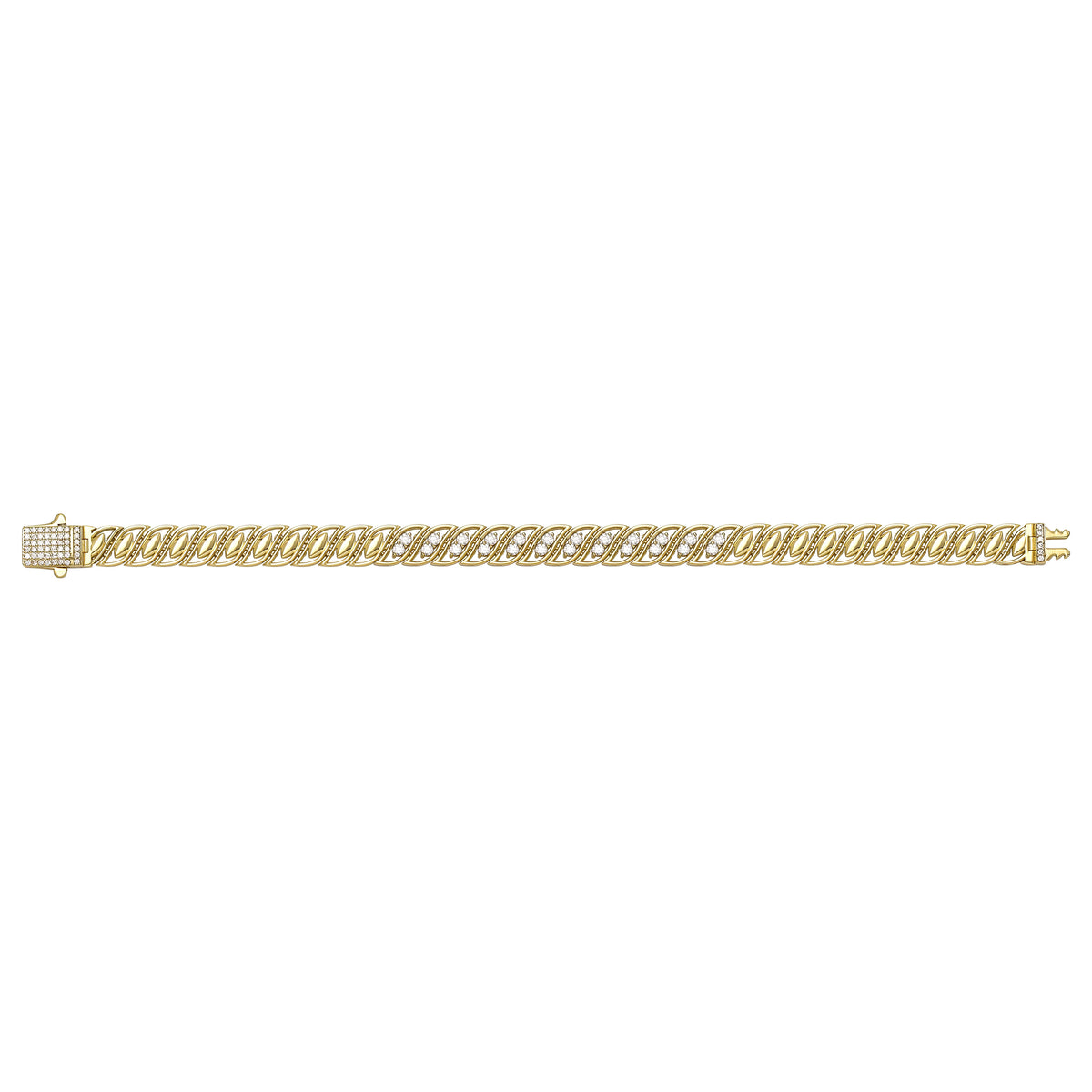 Solid gold braided bracelet, 16.70 g — shown square on a plain background.