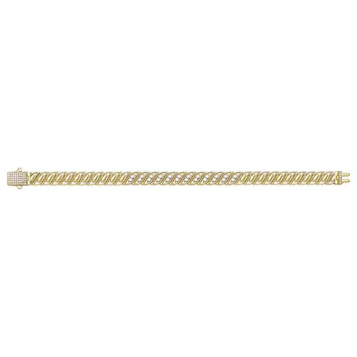 Solid gold braided bracelet, 16.70 g — shown square on a plain background.