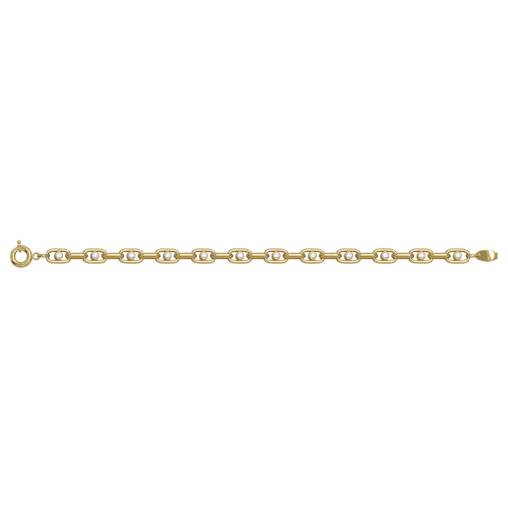 Solid gold fancy link bracelet, 9.30 g — shown square on a plain background.