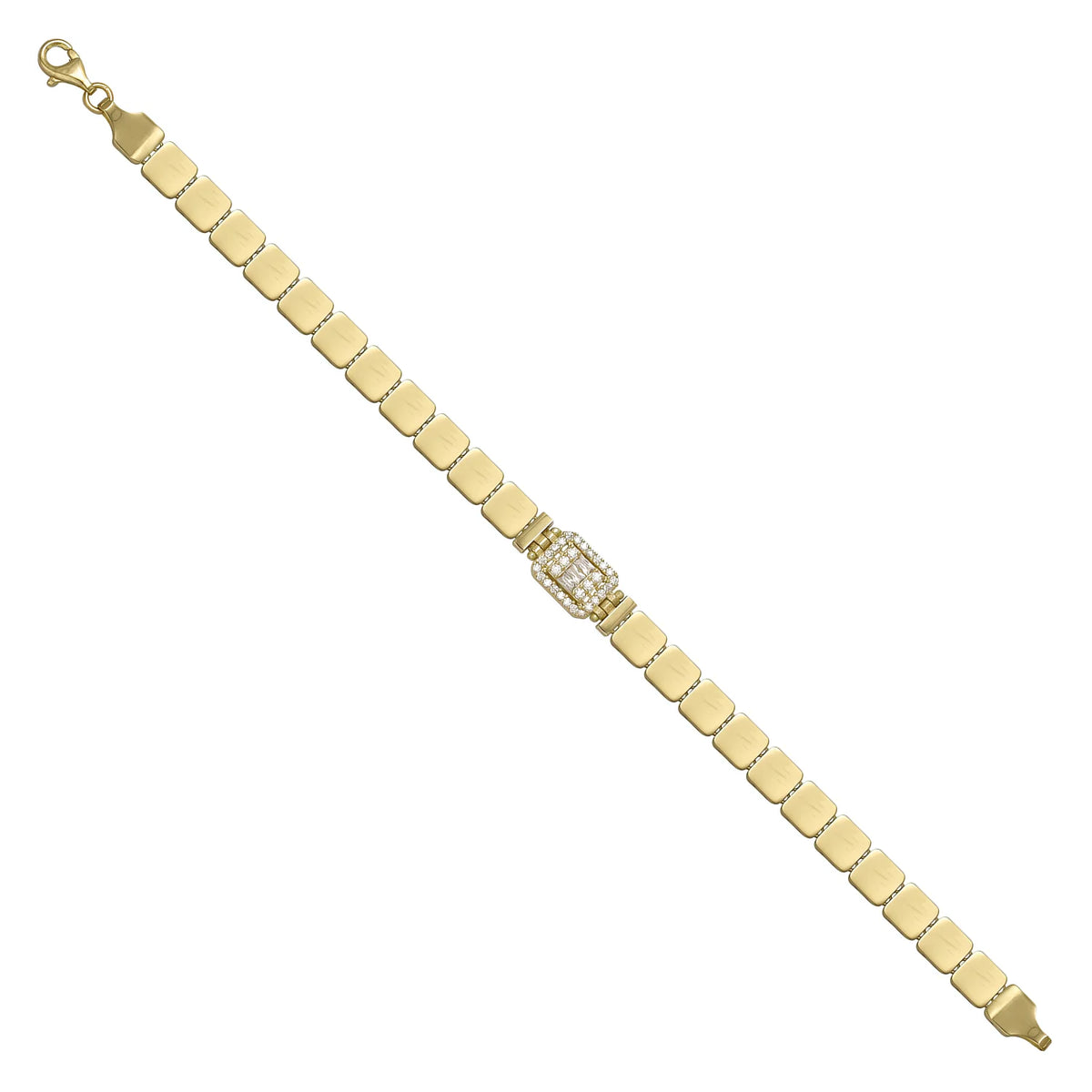 Solid gold id bracelet, 9.50 g — shown at an angle across the frame.