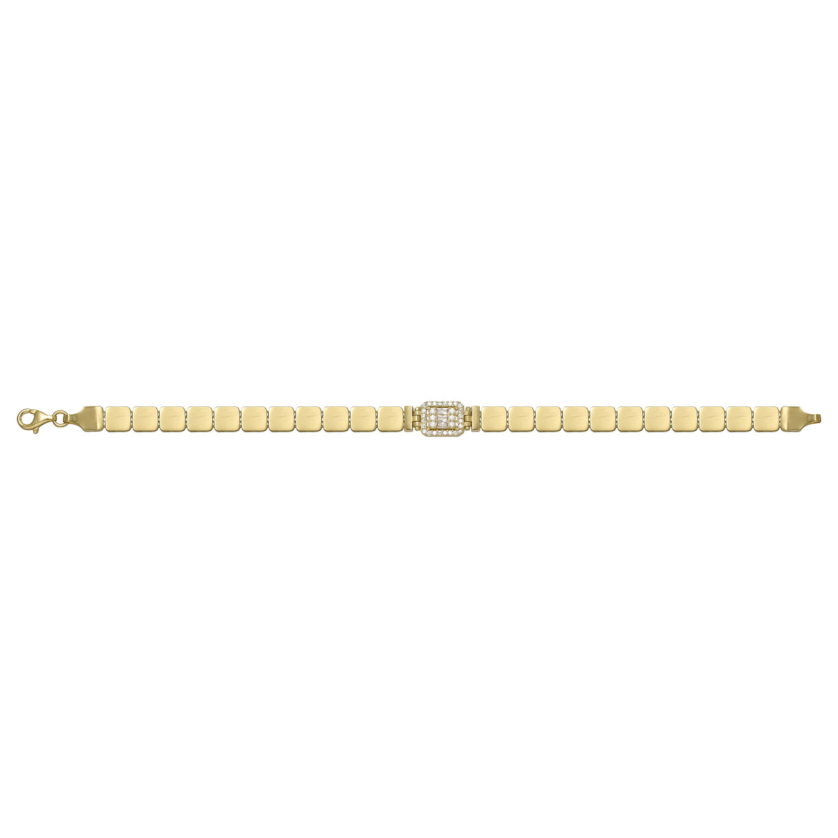 Solid gold id bracelet, 9.50 g — shown square on a plain background.