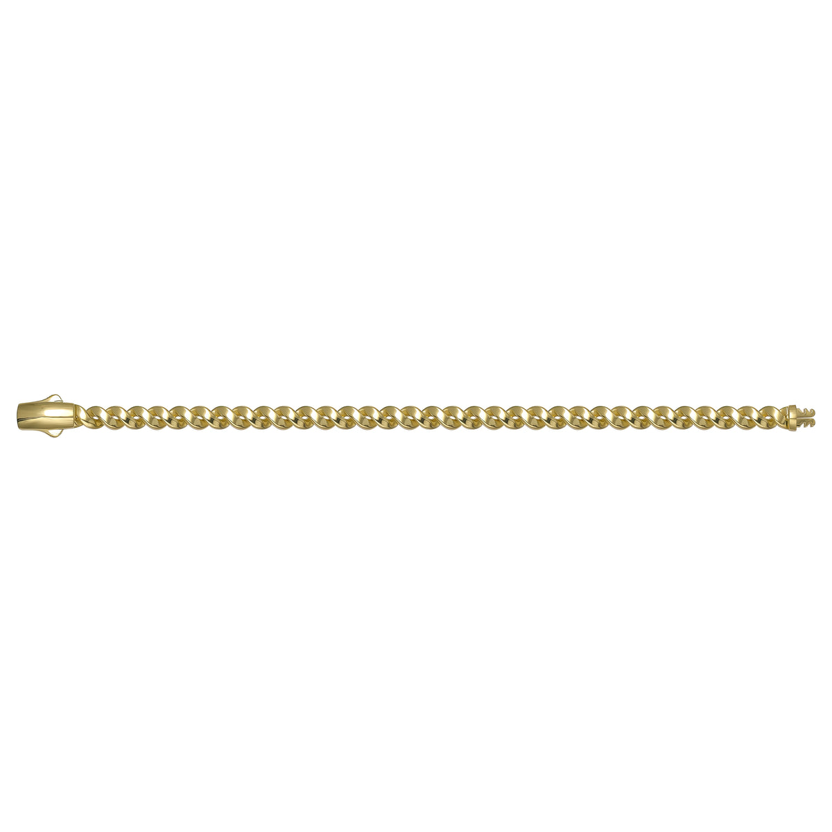 Solid gold curb bracelet, 8.35 g — shown square on a plain background.