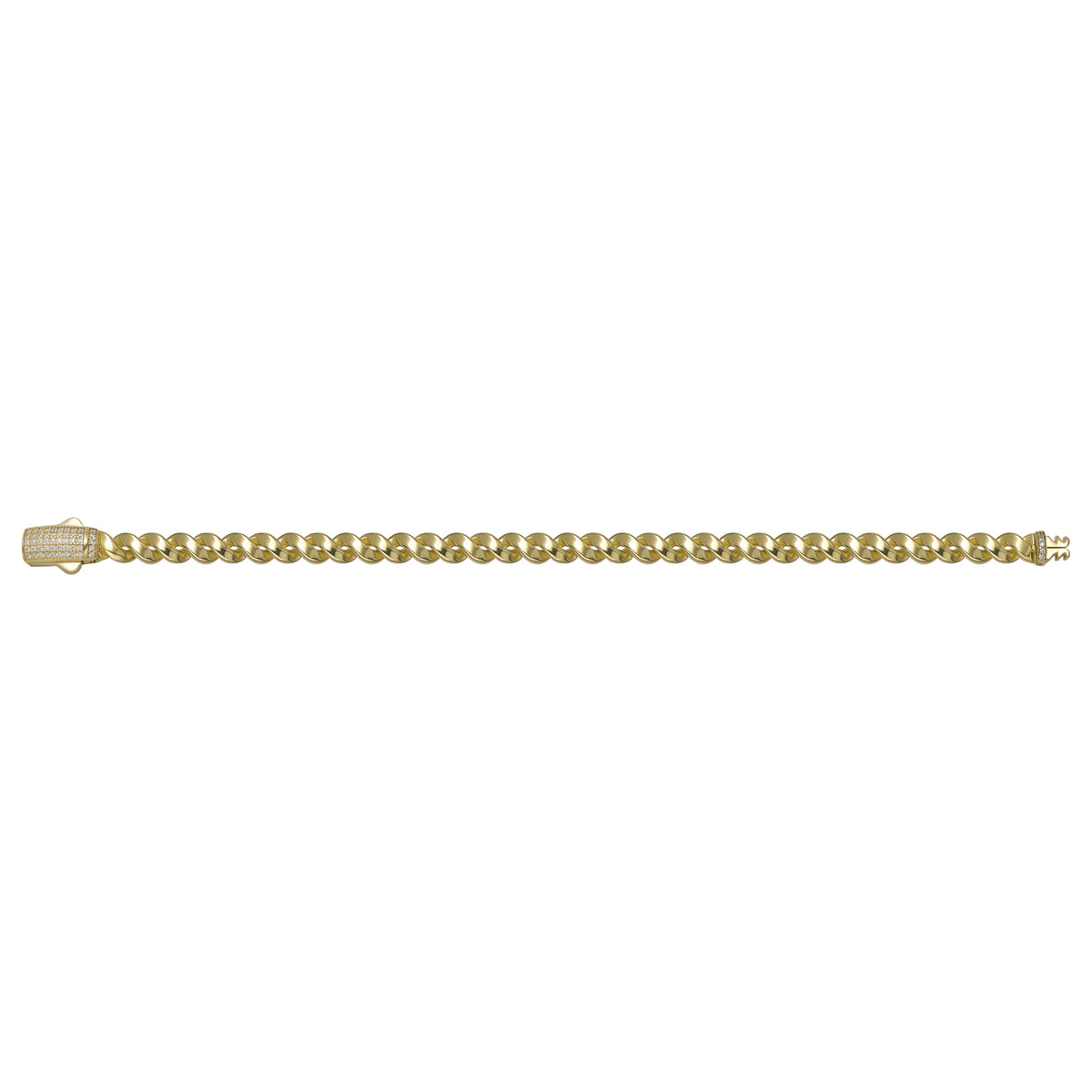Solid gold curb bracelet, 9.10 g — shown square on a plain background.