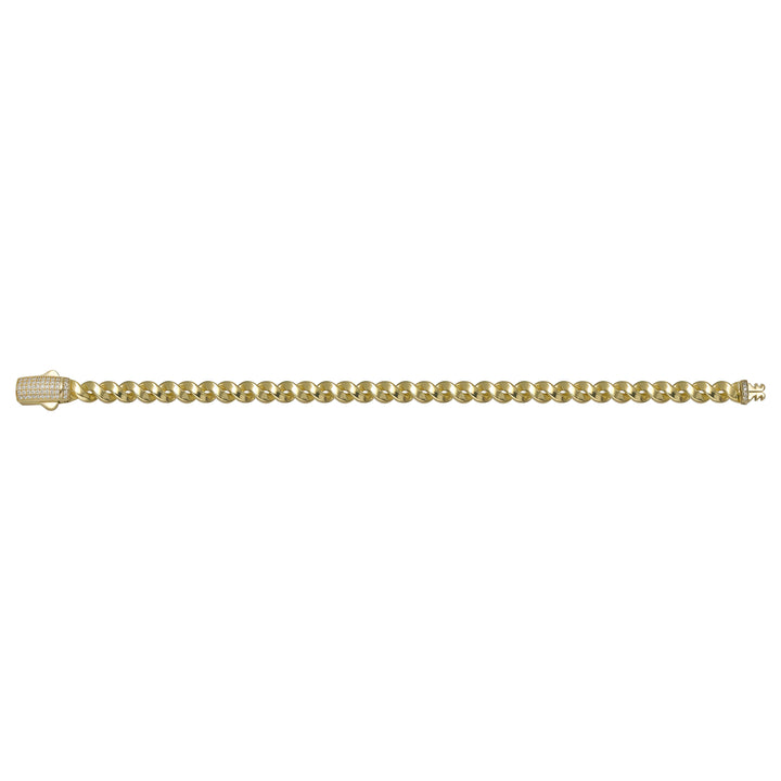 Solid gold curb bracelet, 9.10 g — shown square on a plain background.