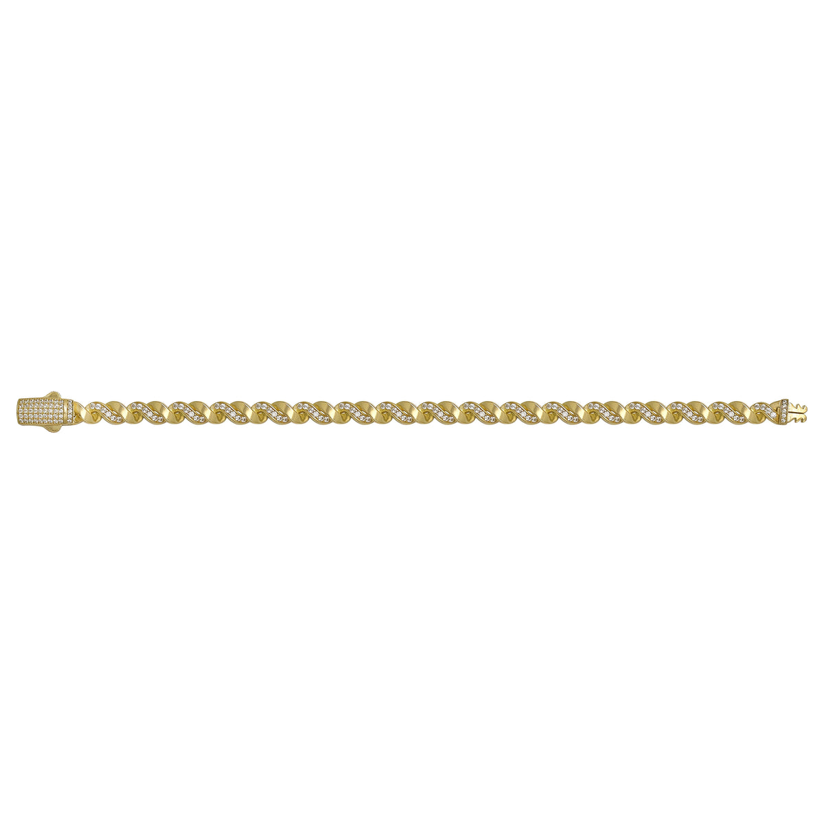 Solid gold braided bracelet, 11.50 g — shown square on a plain background.