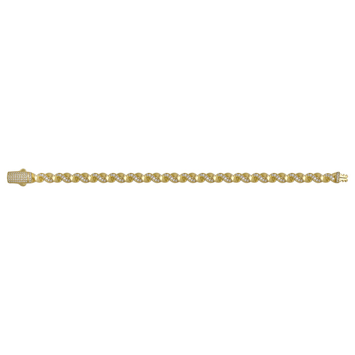 Solid gold braided bracelet, 11.50 g — shown square on a plain background.