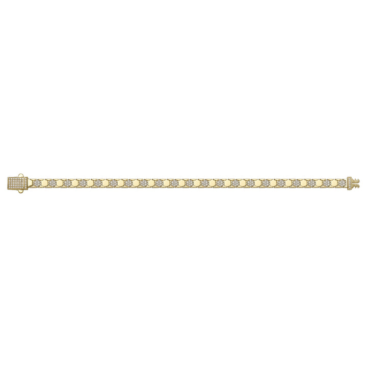 Solid gold honeycomb bracelet, 10.10 g — shown square on a plain background.