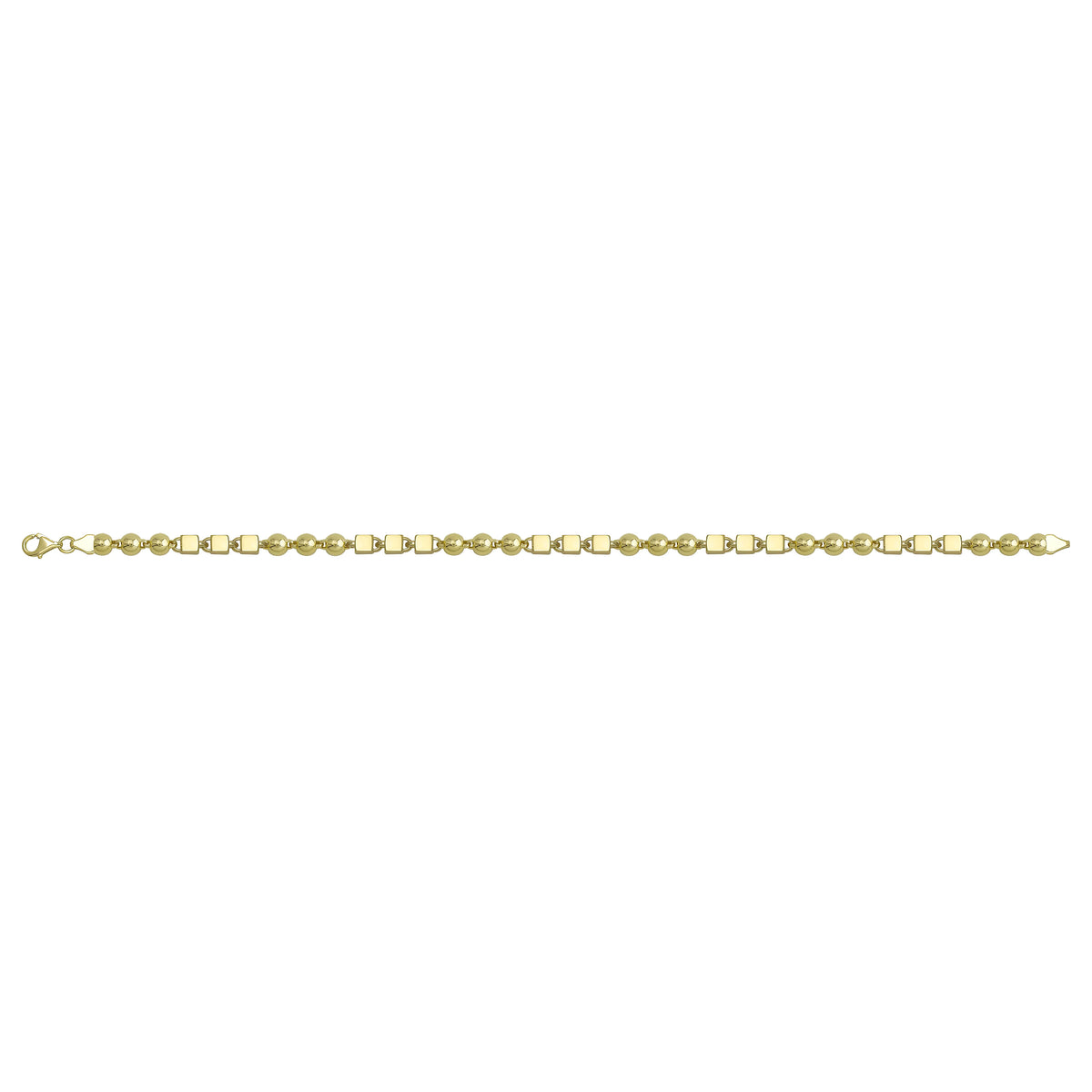 Solid gold fancy link bracelet, 4.90 g — shown square on a plain background.