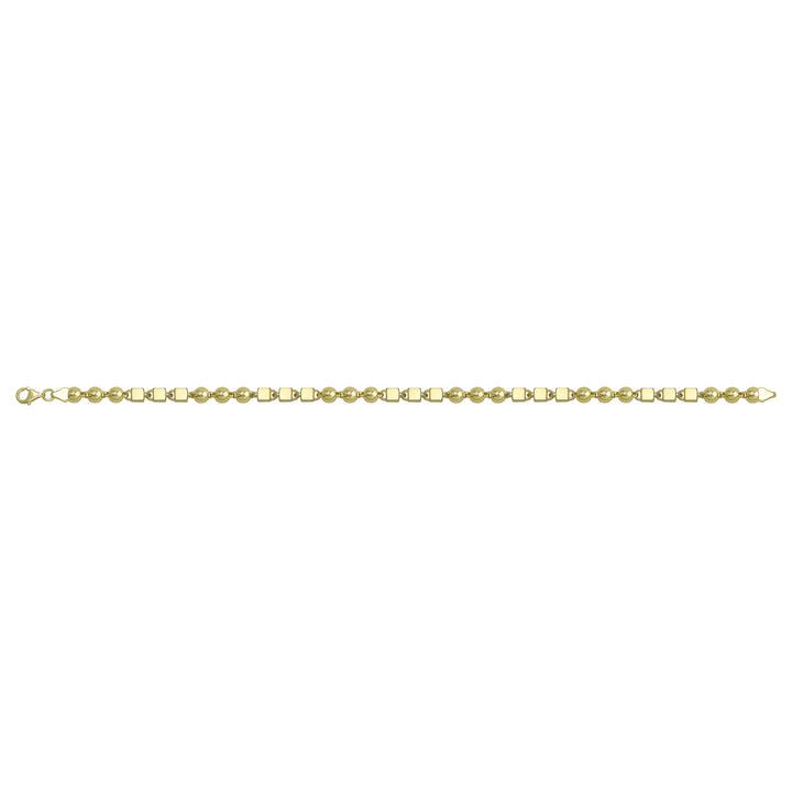Solid gold fancy link bracelet, 4.90 g — shown square on a plain background.