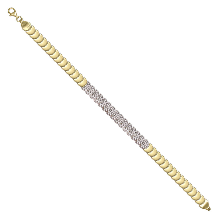 Solid gold braided bracelet, 10.30 g — shown at an angle across the frame.