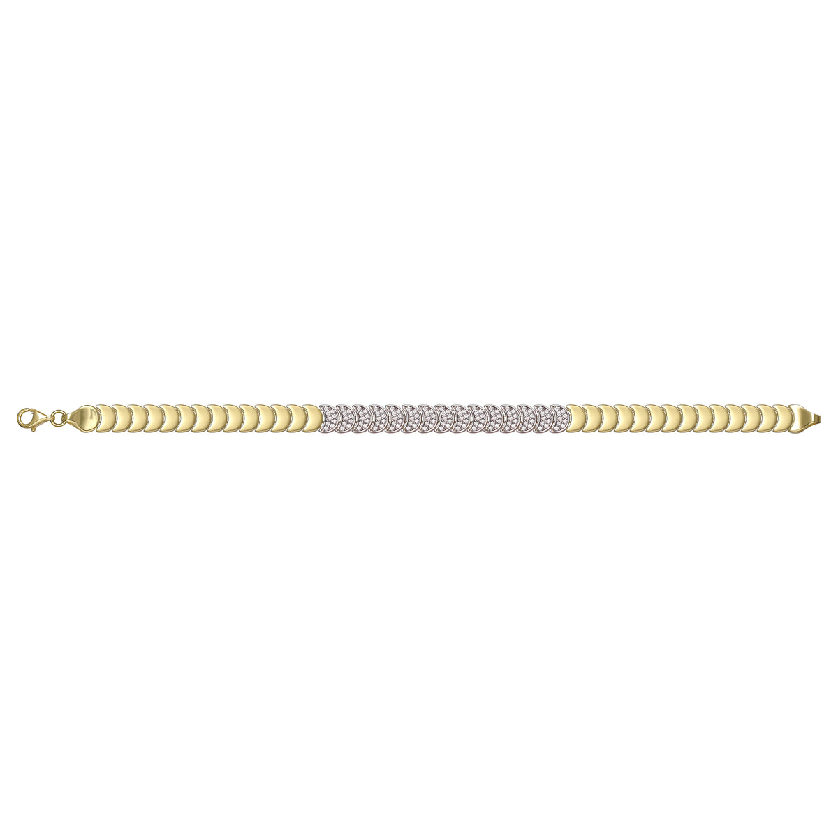 Solid gold braided bracelet, 10.30 g — shown square on a plain background.