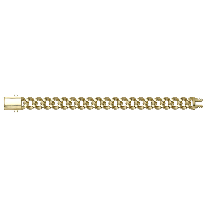 Solid gold curb bracelet, 18.50 g — shown square on a plain background.