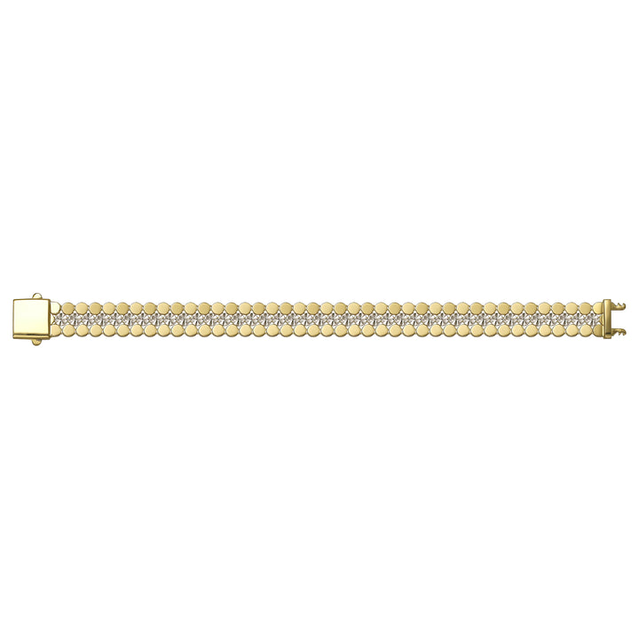 Solid gold fancy link bracelet, 15.00 g — shown square on a plain background.