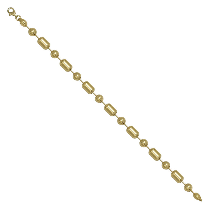 Solid gold bead bracelet, 8.55 g — shown at an angle across the frame.