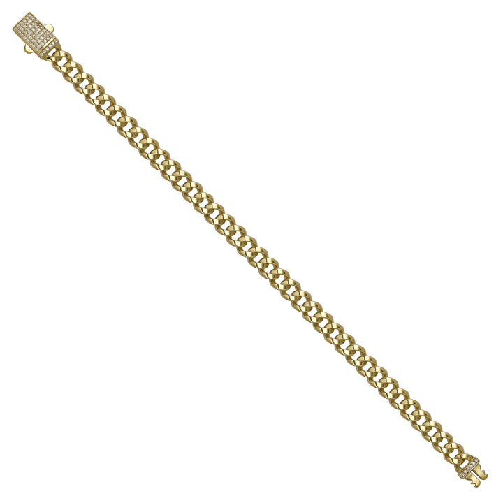 Solid gold curb bracelet, 9.70 g — shown at an angle across the frame.